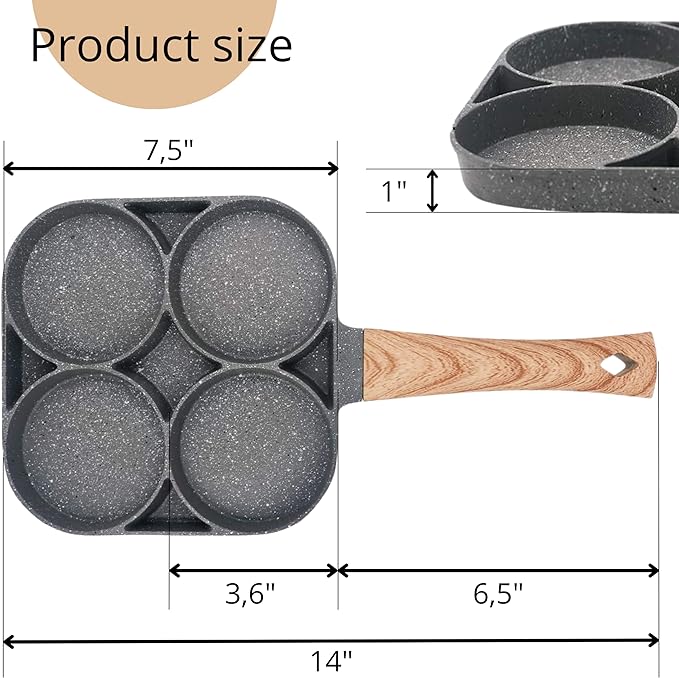 Instinct | Sartén para huevos de 4 tazas